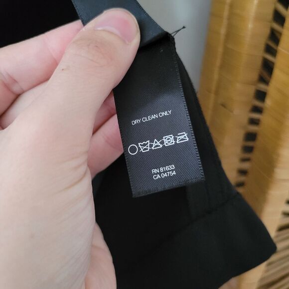 Kenneth Cole Black Label Silk Sheath Dress Black S Front Slits Long - Picture 7 of 10